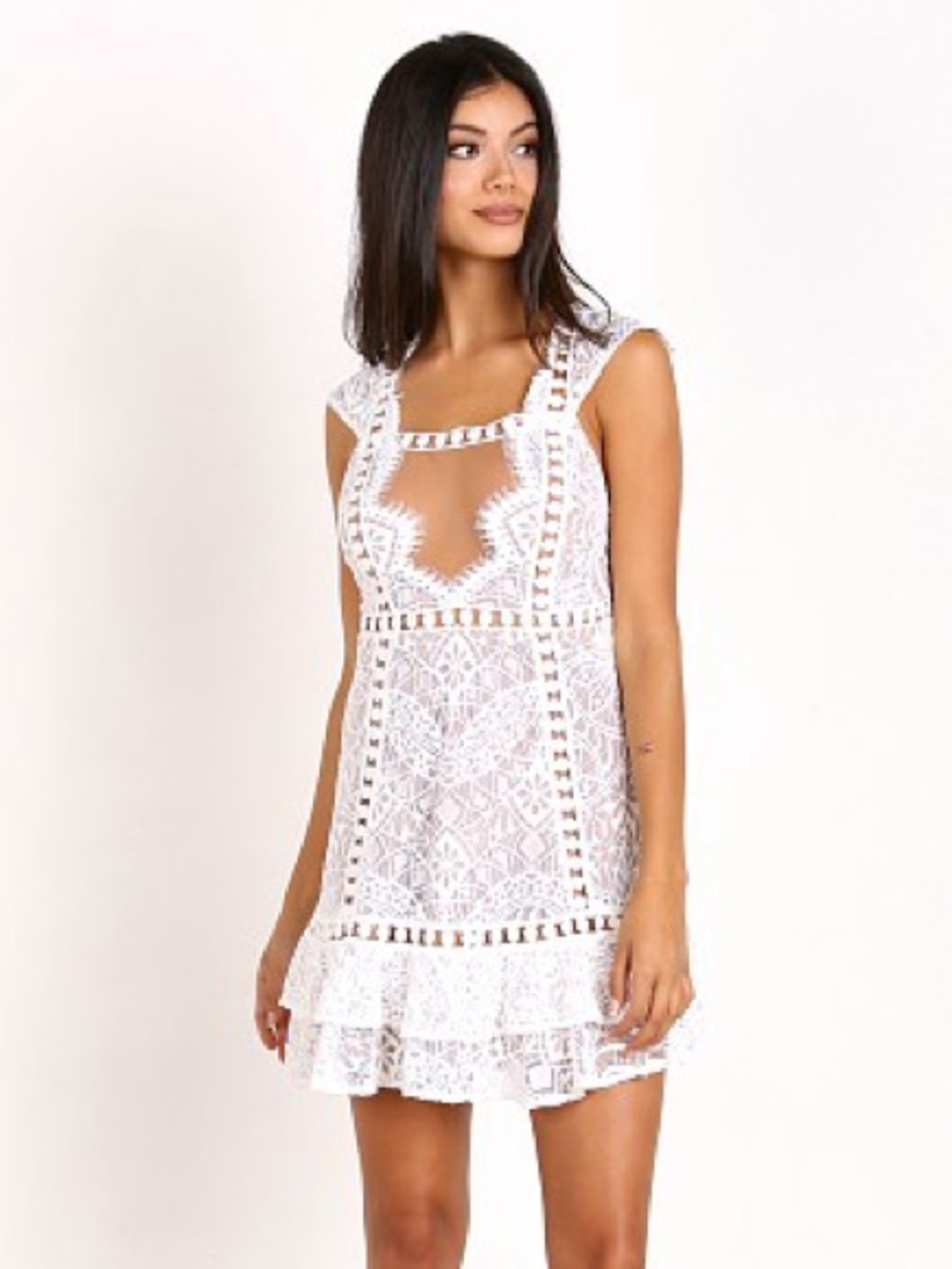 For Love & Lemons Emerie Lace Sleeveless Dress